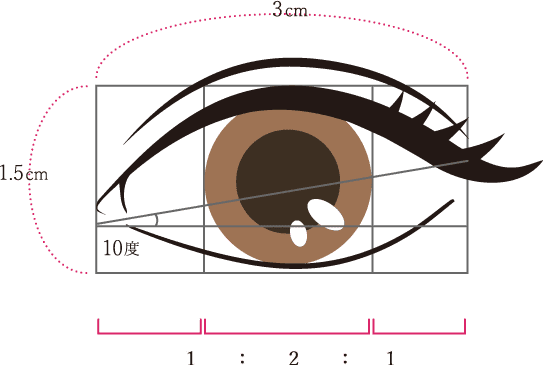 黄金比率～理想的な目の形を知ろう！～